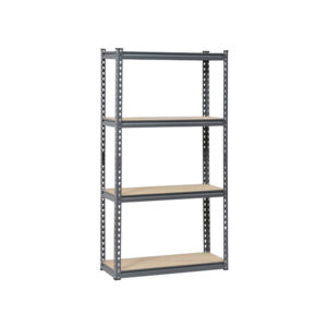 Wildberry Shelving Metal Frame Stand 4-Tier Grey