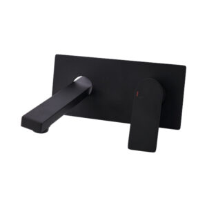 Skyline Wall-Type Black Basin Mixer