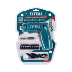 Total 4V Li-ion Cordless Screwdriver Kit