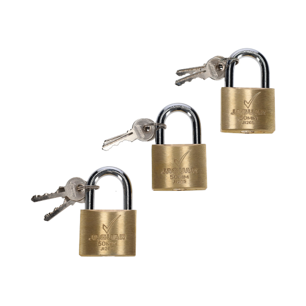 507-Jaguar-Brass-Padlock-3-Pack
