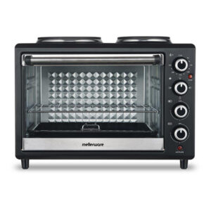 Mellerware Mini Oven with Solid Hot Plates Black 30L 3200W