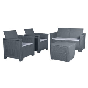 Jabulani 4pc Graphite Patio Set