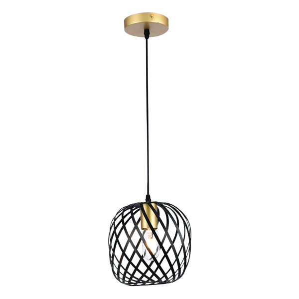 10316-Eurolux-Noir-Elegance-Black-&-Gold-Pendant